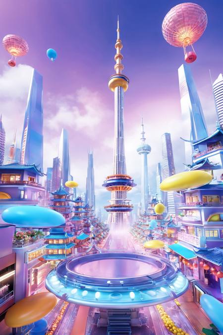 00671-3658578234-futuristic city with sky tower flying over it,in the style of vibrant stage backdrops,group f_64,miki asai,money themed,circular.png